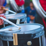 Close up drumming